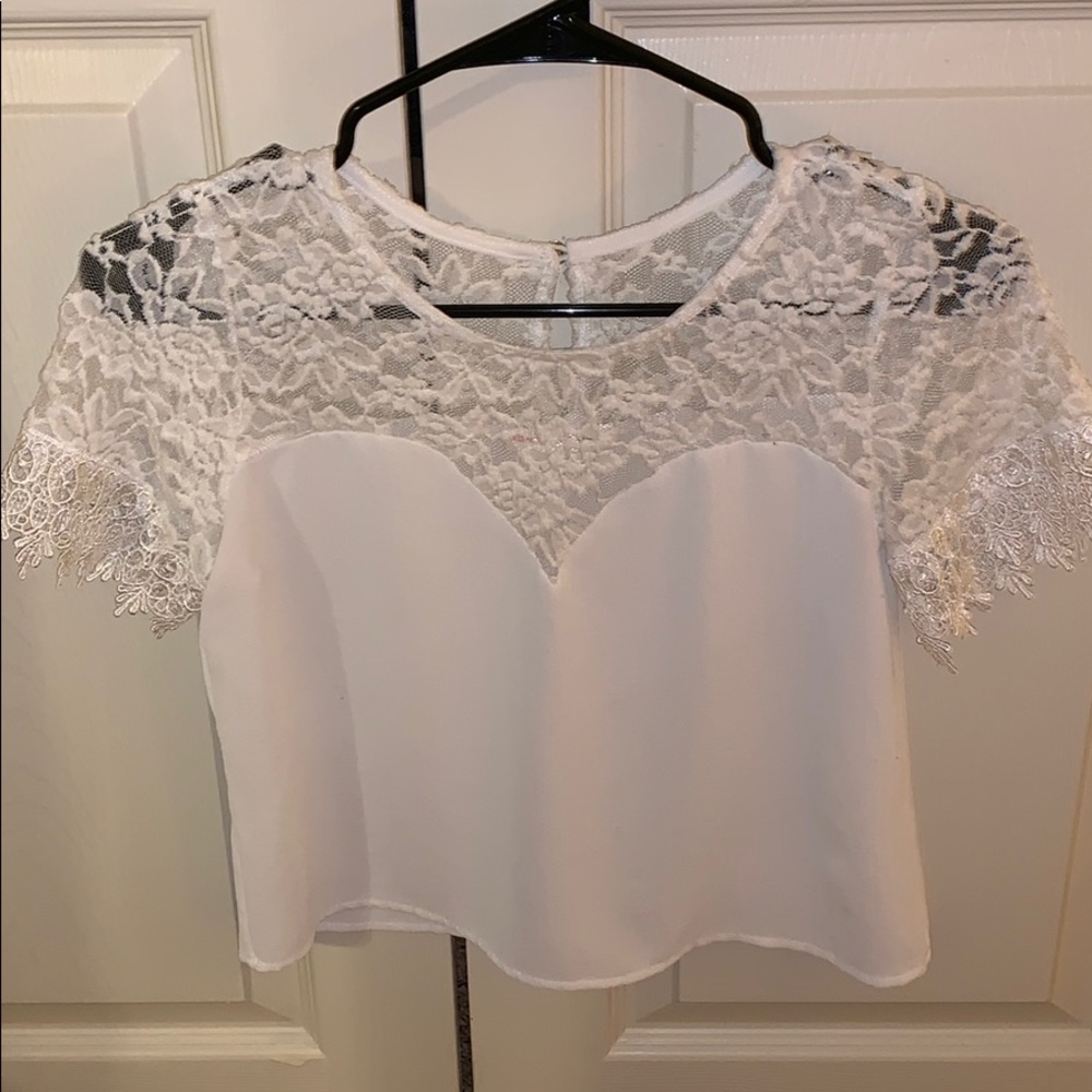White lace top